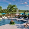 resort style pool with lounge seating